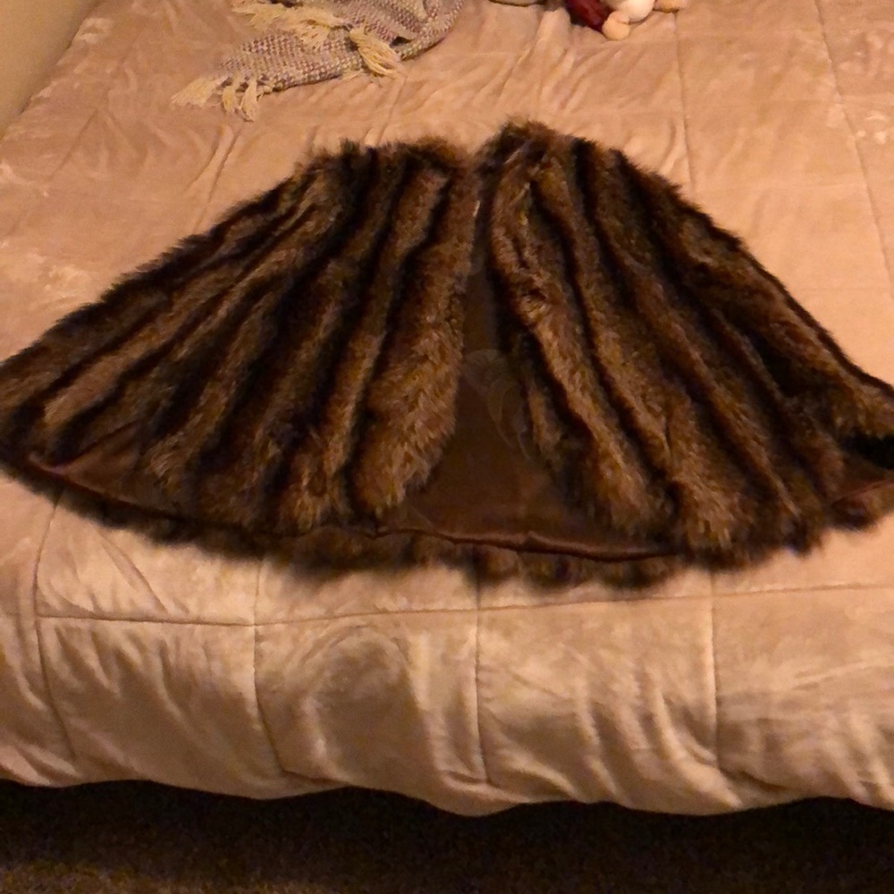 Real fur cape